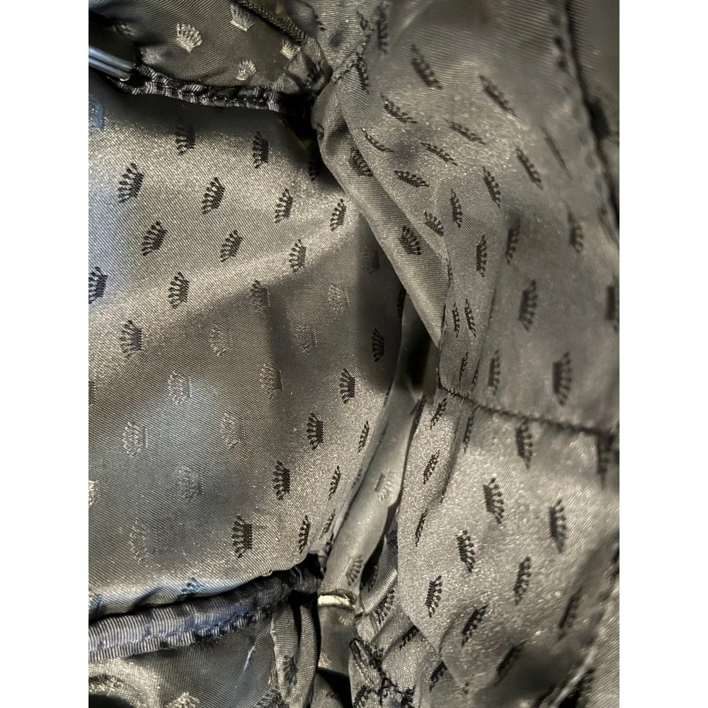 Juicy Couture Obsession Backpack Black Velvet Rhinestone Gold Hardware